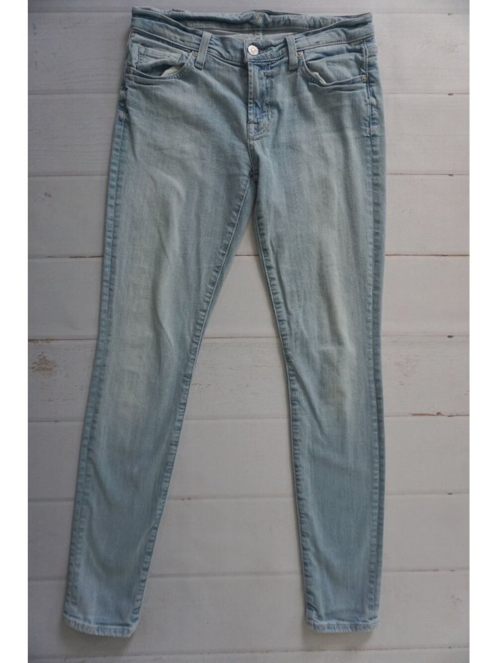7 For All Mankind Women Blue Skinny Jeans – Size 28 - Picture 2 of 11